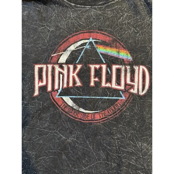 Pink Floyd Dark Side of the Moon T-Shirt XXL 2022 Crinkle Wash Distressed - Picture 3 of 4